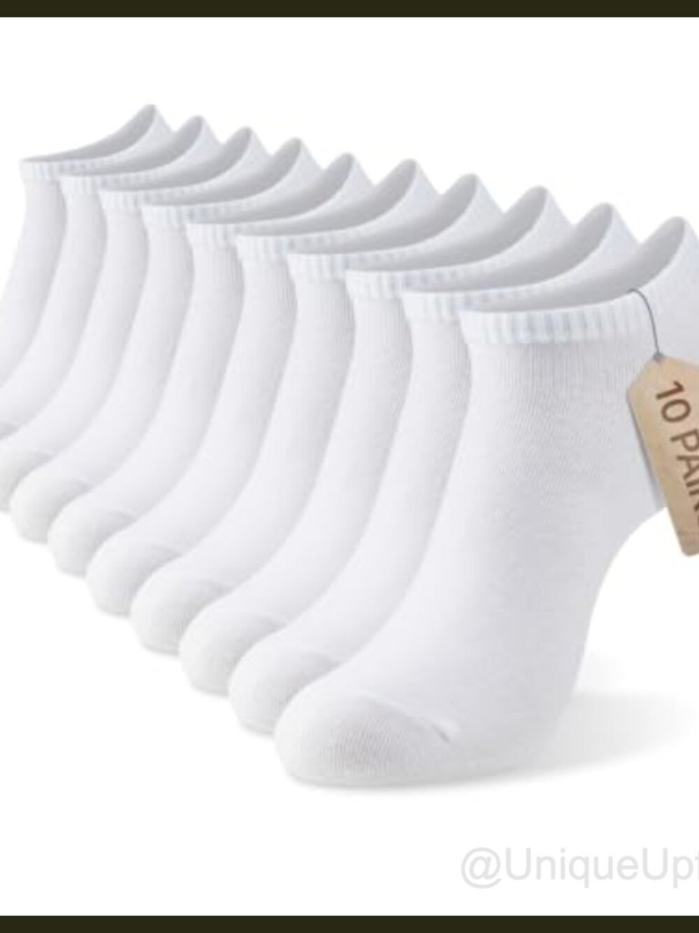 Low Cut Cotton Ankle Socks Moisture Wicking Slim Fit 10 Pairs